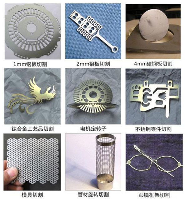 pequena máquina de corte con láser de precisión en fibra para aceiro ao carbono