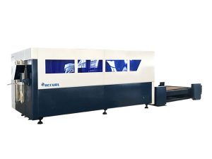 máquina de corte láser de fibra única cnc, cortadora de chapas de metal